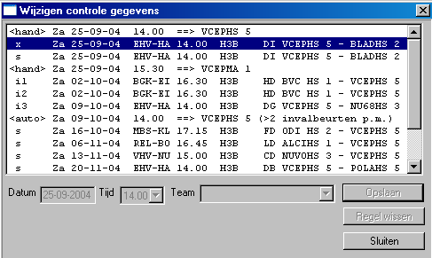 wijzigen controle gegevens